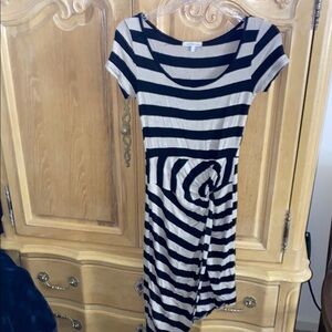 Striped Black and Grey Dress